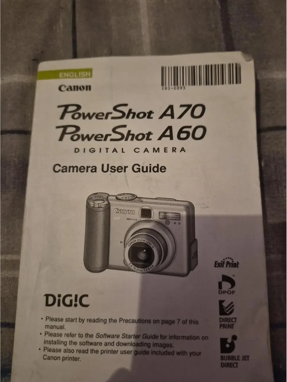 Canon powershot a60